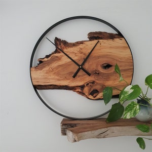 Custom Made Wall Clock  50cm to 60cm, Australian Handmade  Wood & Steel Wall Clock, wedding gift couple unique,Wedding Anniversary, wall art