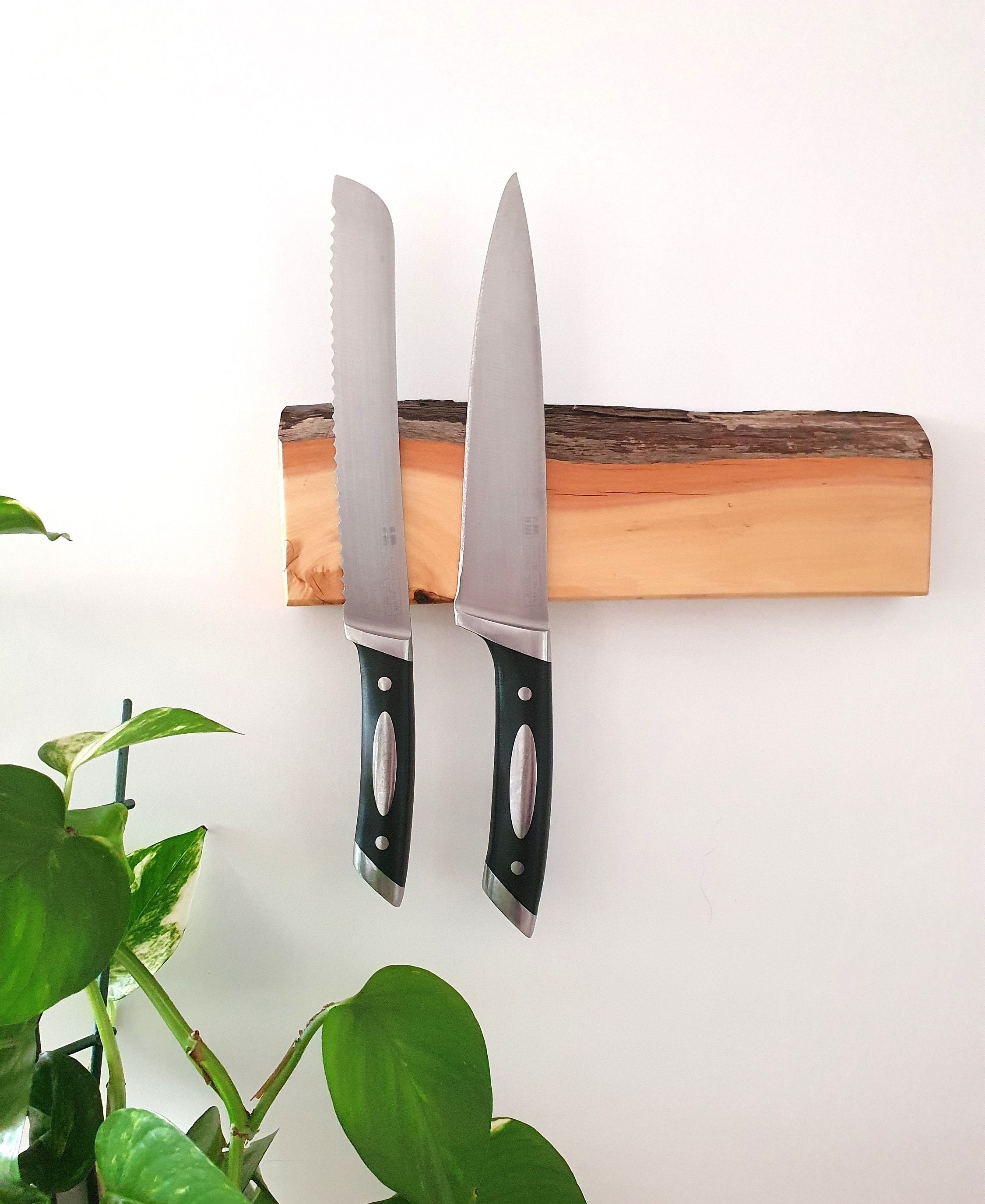 Wooden Magnetic Knife Holder, Wall Mounted Magnetic Knife Rack, Magnetic  Knife Holder, Wooden Holder for Knives and Utensils 