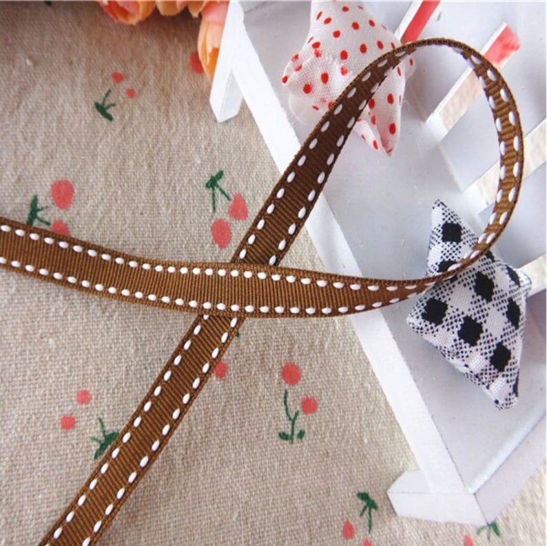 Sold by the Yard Stitch Grosgrain Ribbon 38 9mm