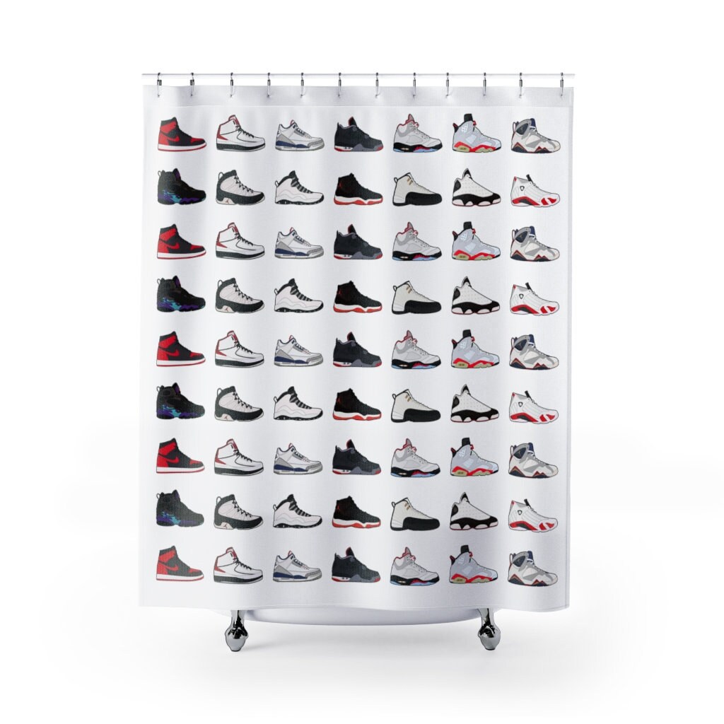 Air Jordan 1 14 Collection Shower Curtains Etsy