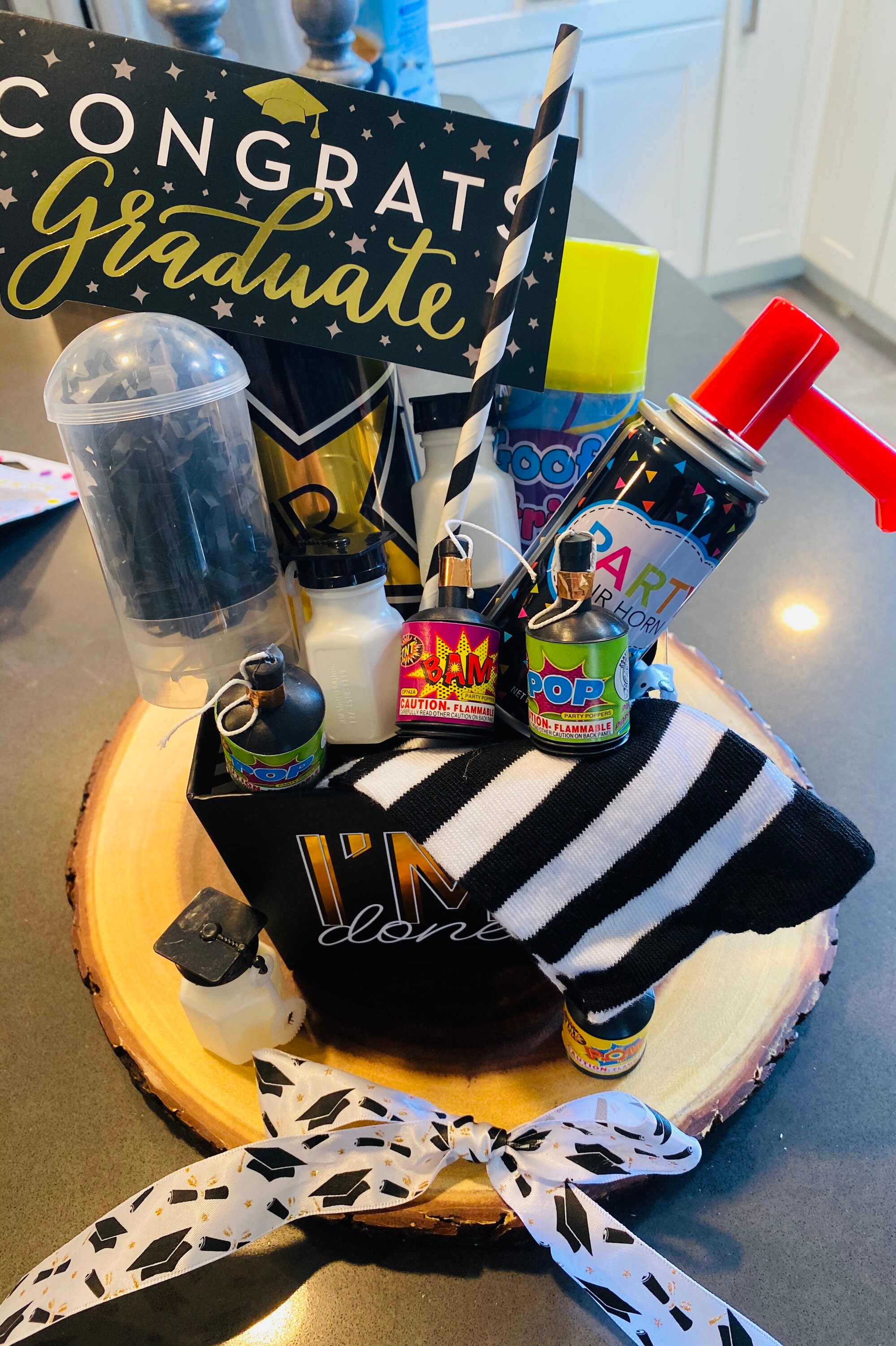 Graduation gift basket stuffed full with fun graduation treats Etsy