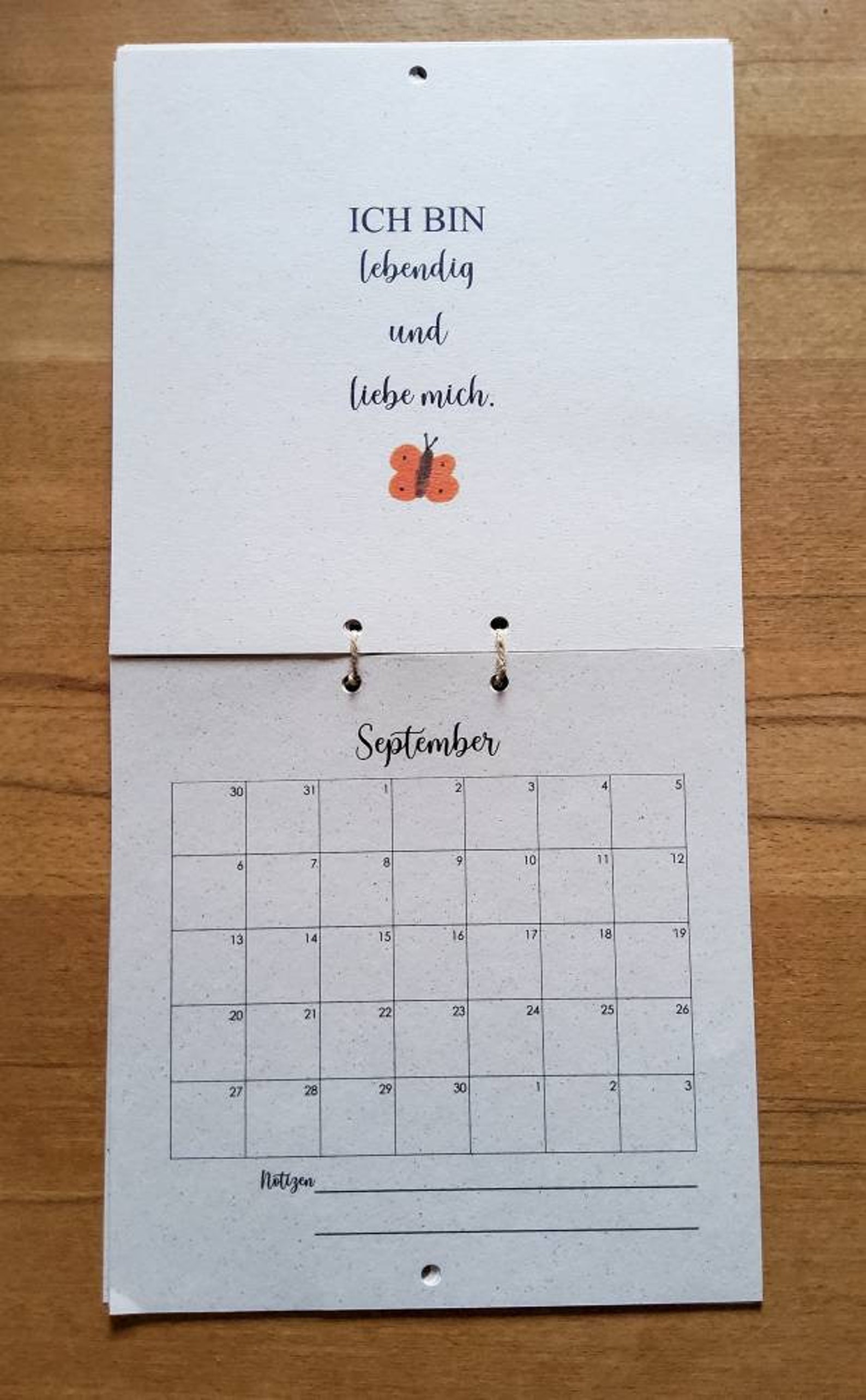 Immerwährender Kalender quadratisch handgemalt  Etsy