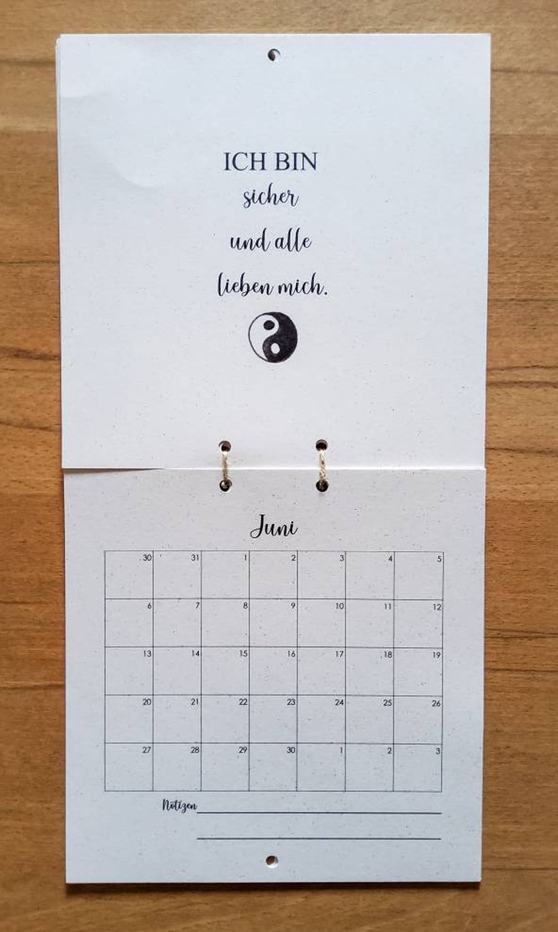 Immerwährender Kalender quadratisch handgemalt  Etsy