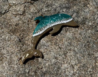 Resin Dolphin Ornament: Coastal Ocean Beach Decor