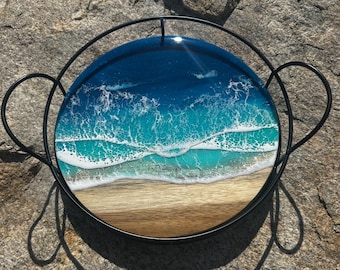 Ocean Resin Lazy Susan