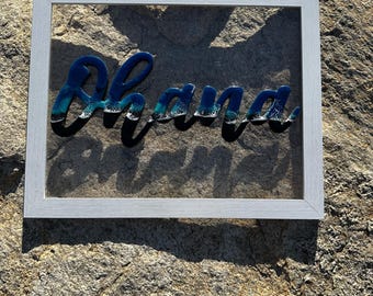 Beauty of Ohana - Resin Ocean Painting: 11x14 Beach Scene