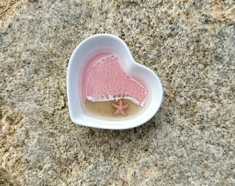 Heart Trinket Tray — Pink Pearl