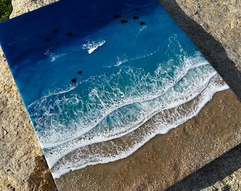 Sea Turtle Family Reunion 15.5 by 20 inches Painting