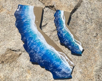California Resin Ocean Art: Coastal Beach Home Decor