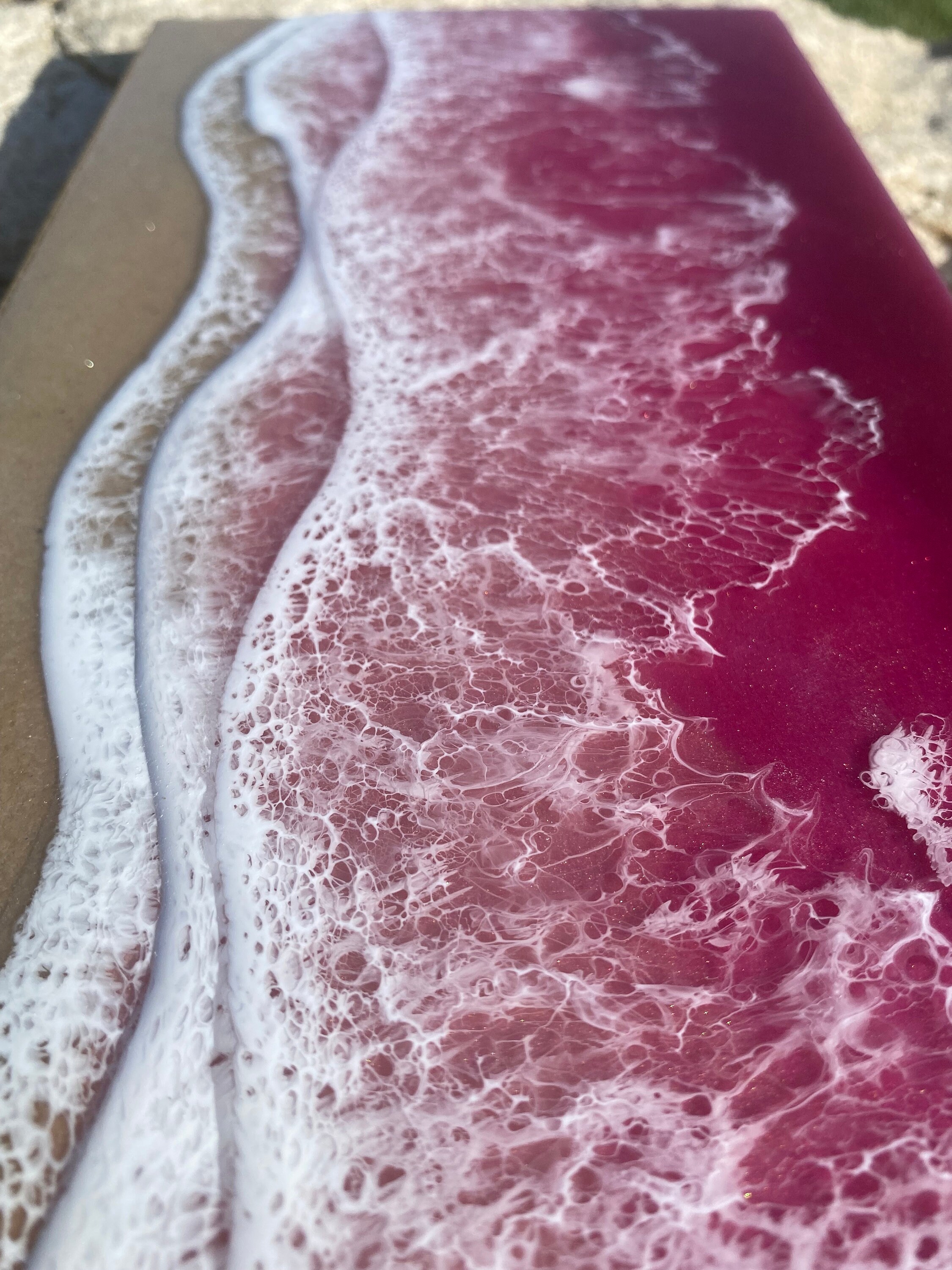 Ocean Resin Art 6x12 Ocean Painting Ocean Wall Art Resin Etsy