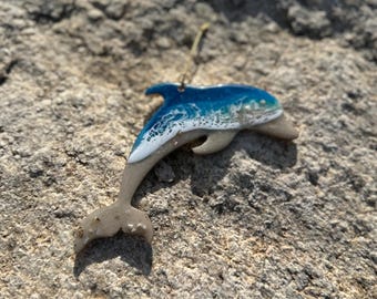 Resin Dolphin Ornament: Coastal Ocean Beach Decor