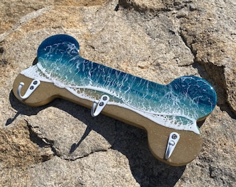 Dog Bone Leash Holder — Teal Tide
