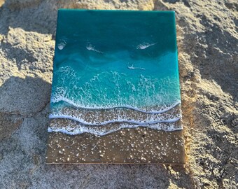 Tranquility - 11x14 in Ocean Resin Painting