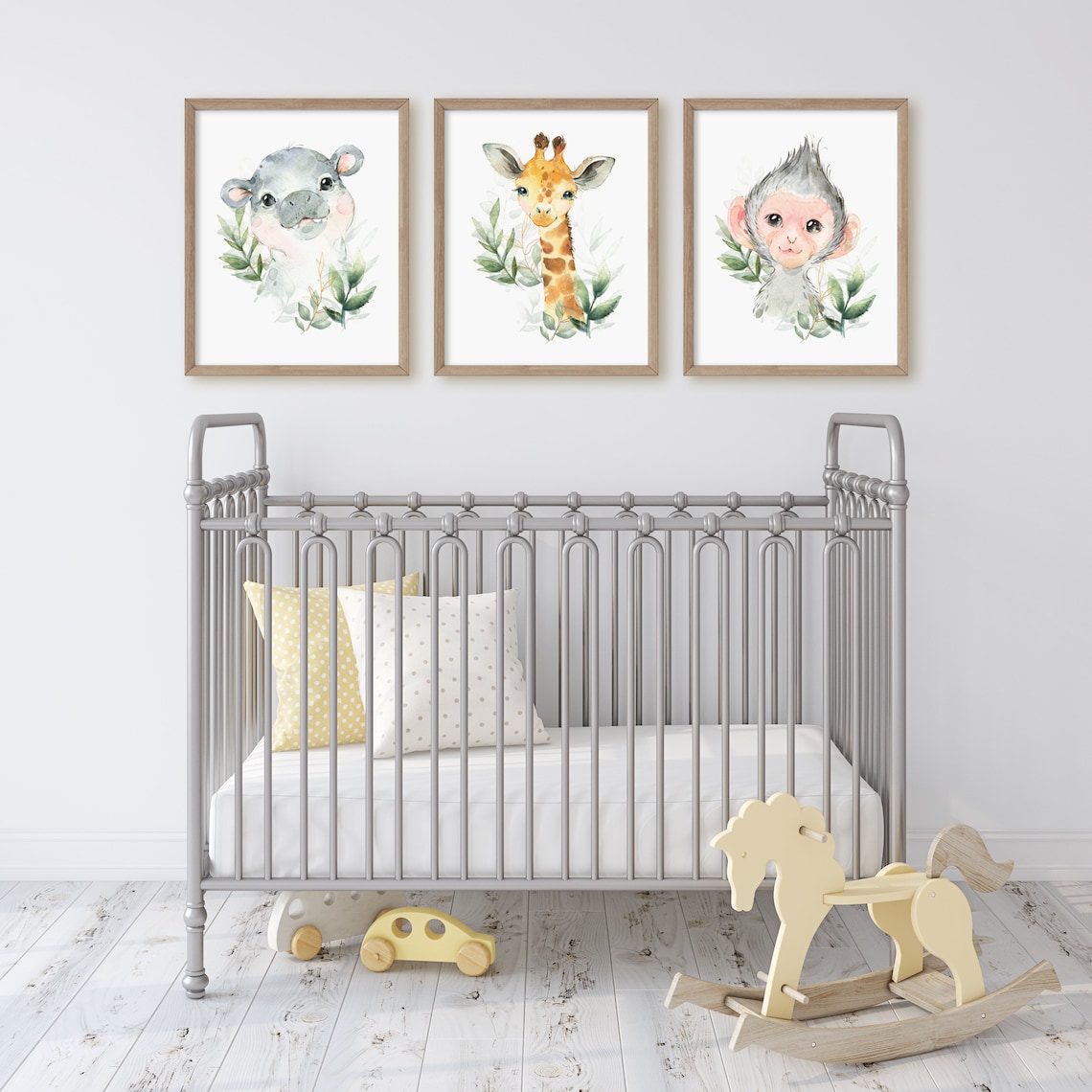 Safari Nursery Decor Watercolor Baby Animal Nursery Prints Etsy