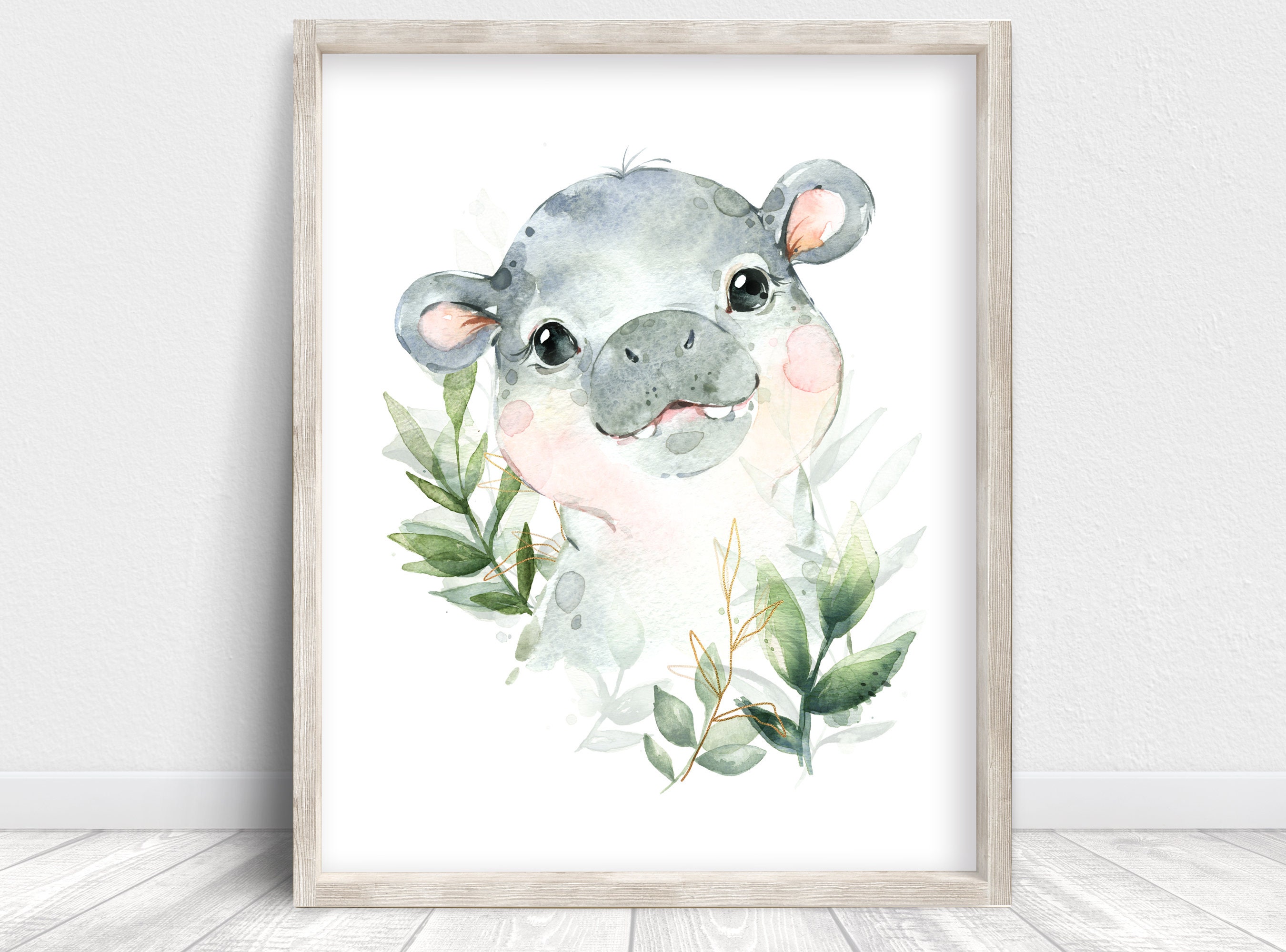 Safari Nursery Decor Watercolor Baby Animal Nursery Prints Etsy
