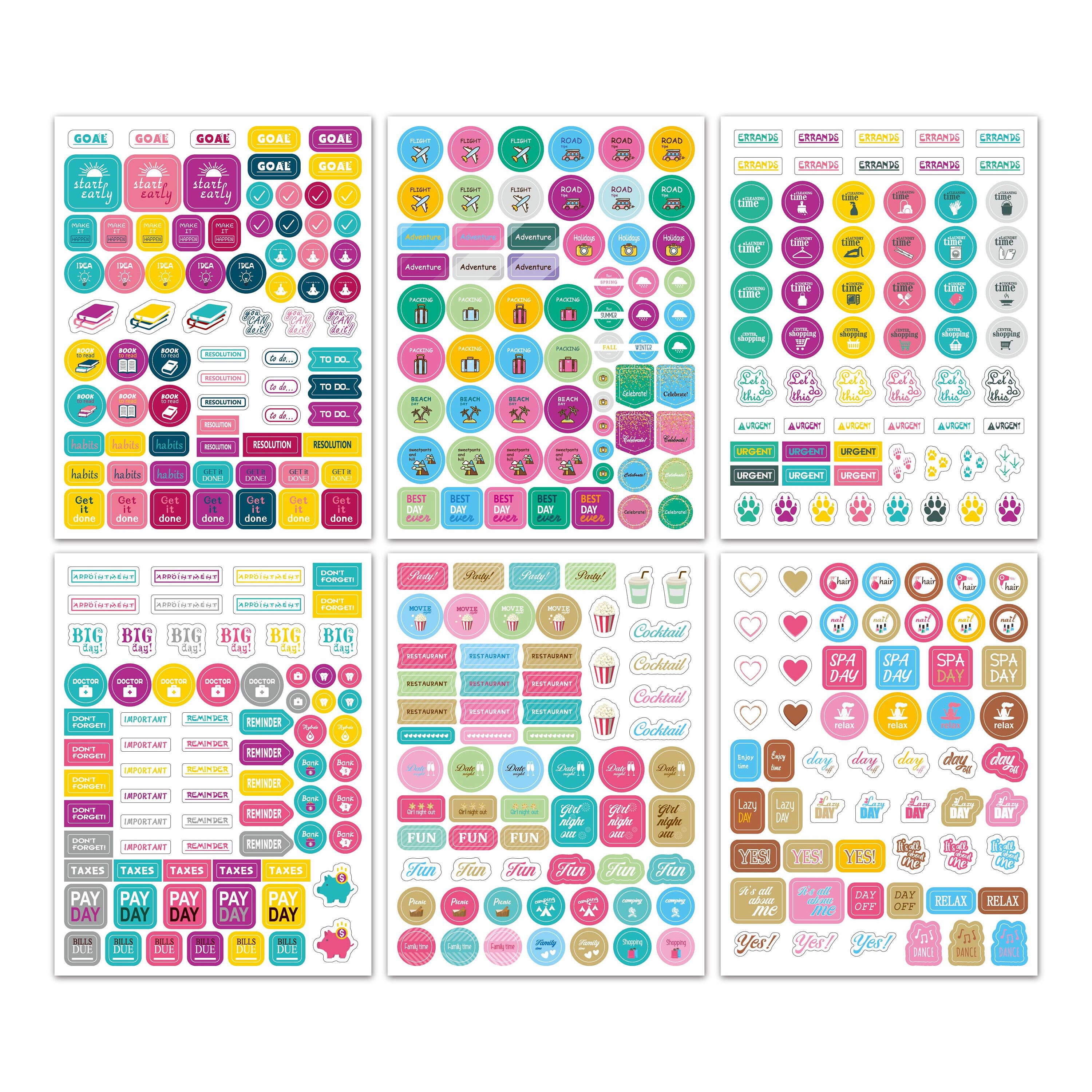 ZAMSI 1800+ Stickers for Planner 32 Sheets To Improve Your Planner ​and  Calendar