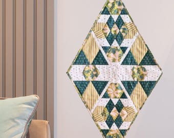 Driftwood Diamond Wall Hanging PDF Sewing Pattern, Video Tutorial, Sewing Project, Digital Download, Confident Beginners