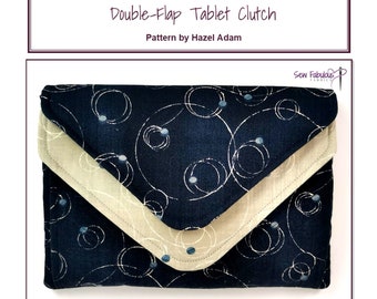 Double-Flap Tablet Clutch PDF Sewing Pattern, PDF Pattern, Sewing Project