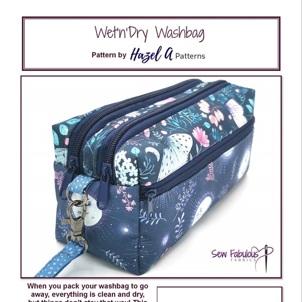 Wet'n'Dry Washbag PDF, PDF Pattern, Washbag Pattern, Sewing Pattern, PDF Project