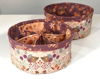 Round Organizer Basket PDF Sewing Pattern, Divided Storage