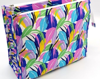 Molde em PDF para necessaire elegante com zíper, projeto de costura, molde em PDF, molde de costura