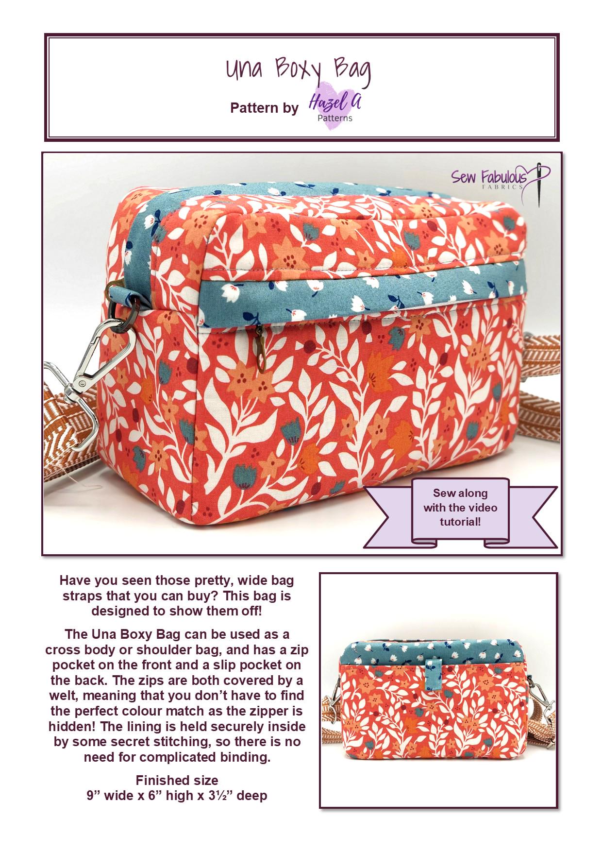 Una Boxy Bag PDF Pattern, Sewing Project, Sewing Pattern, PDF Pattern ...