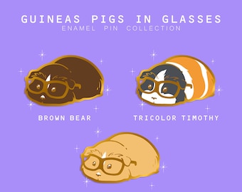 Guinea Pigs in Glasses Pins