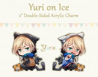 YOI | Yurio Yuri Plisetsky 6,5 cm dubbelsidig akrylberlock