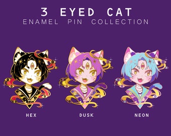 3 Eyed Cat Pin