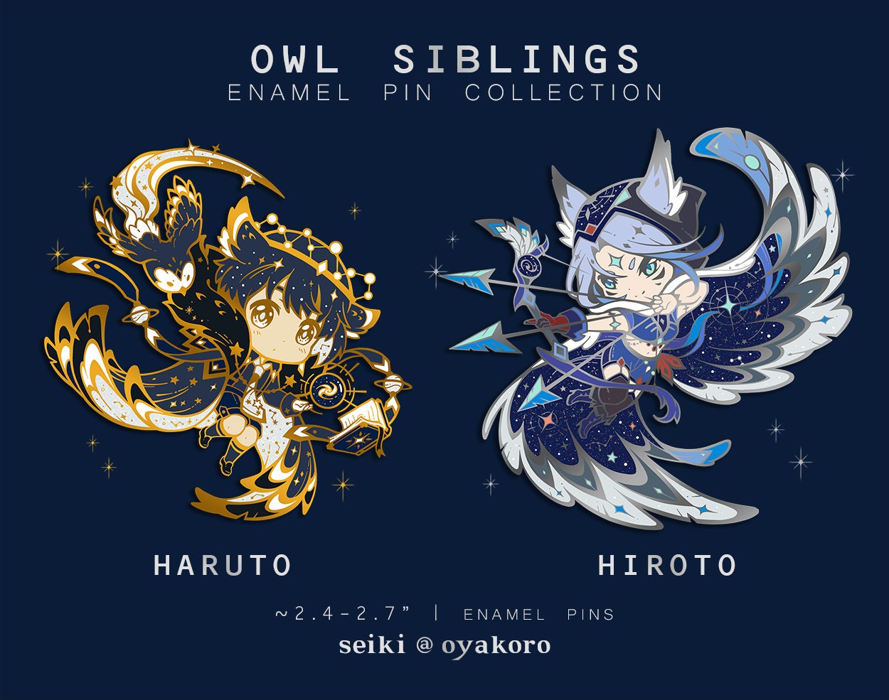 Owl Sibling Pins