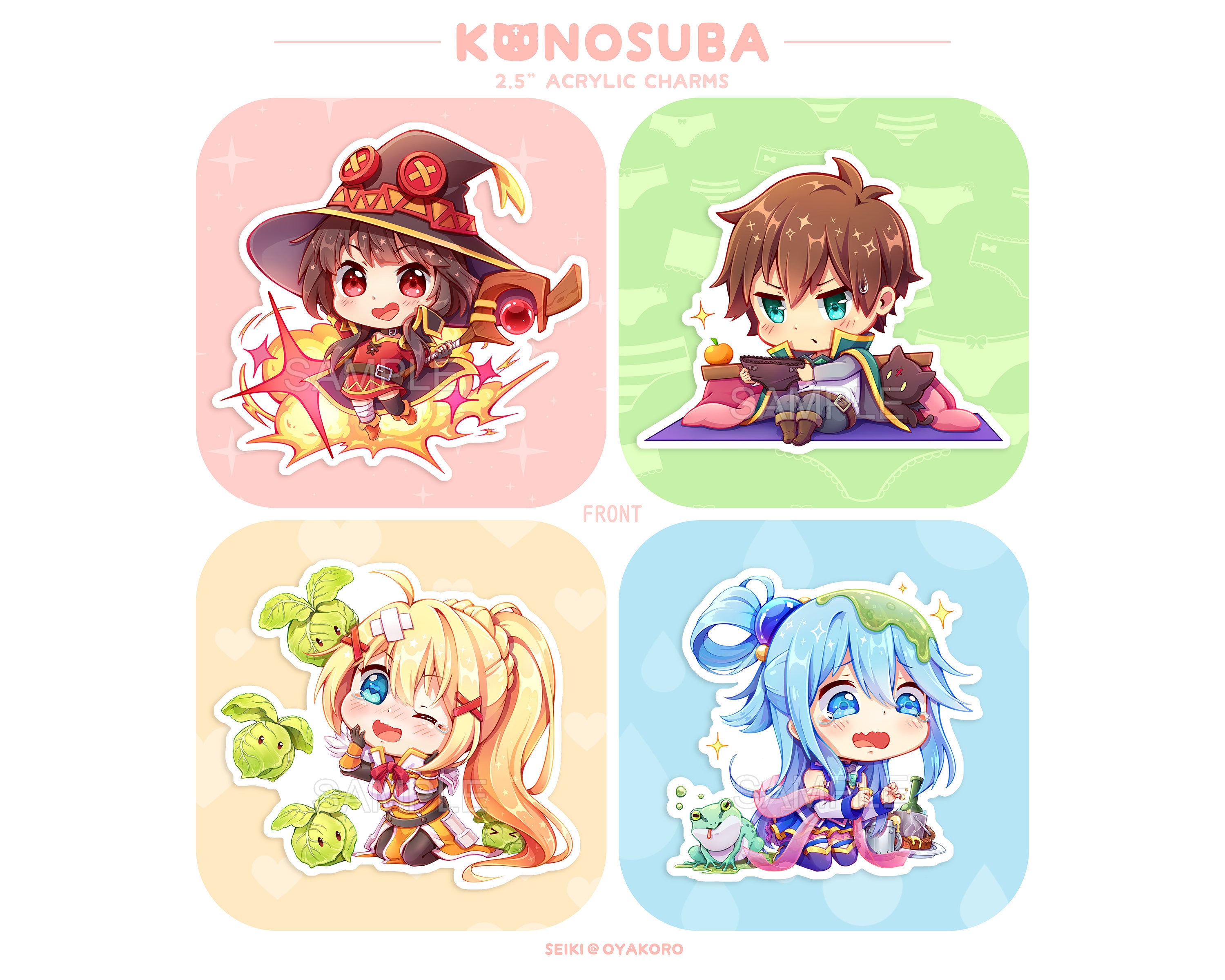 Wall Art KonoSuba Novel Anime Characters Megumin Kazuma Aqua Poster Prints  Set of 6 Size A4 (21cm x 29cm) Unframed GREAT GIFT: Buy Online at Best  Price in UAE 