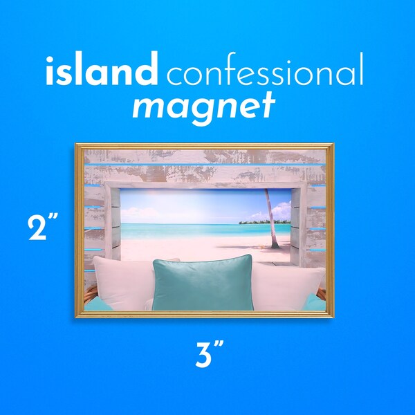 Island Confessional Magnet (3"x"2.5") | Islander Gift | Home Decor | Bachelorette Party Gifts