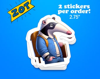 Two Stickers per order! | Peter the Anteater | Irvine | Vinyl Stickers | Water-resistant, kiss-cut, easy-to-peel