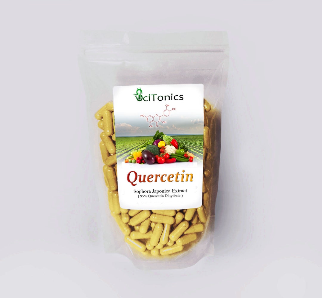 Quercetin Extract Capsules 400mg 95 Quercetin Vegan Etsy