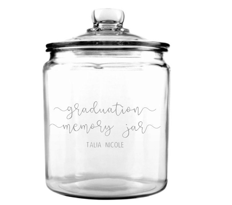 Custom Glass Jar / Engraved Glass Jar / Etched Glass Jar / Etsy