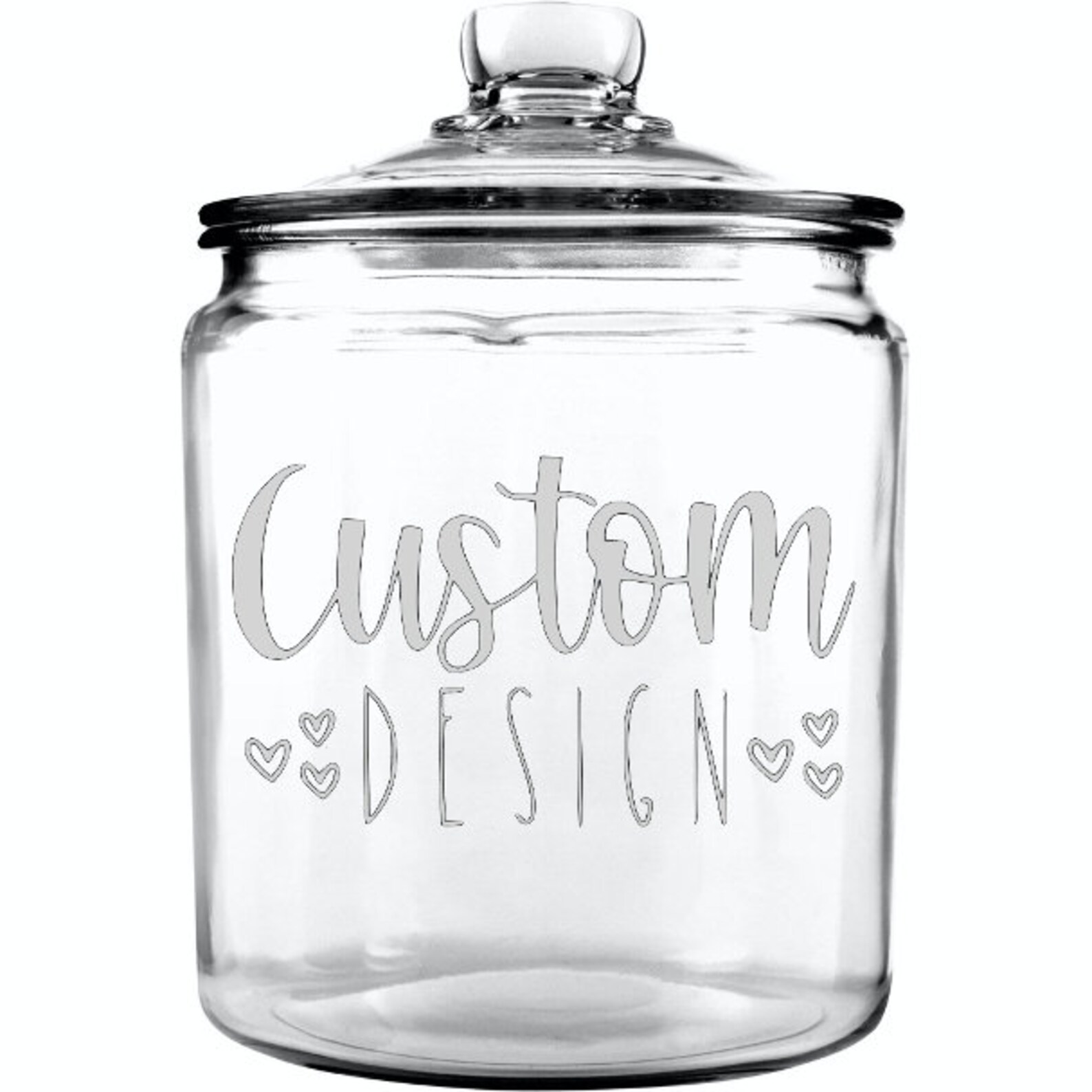 Custom Design Glass Jar / Engraved Glass Jar / Etched Glass Etsy