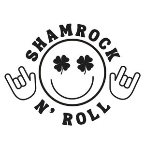 Shamrock N 'Roll St Patricks Day Shirt Design
