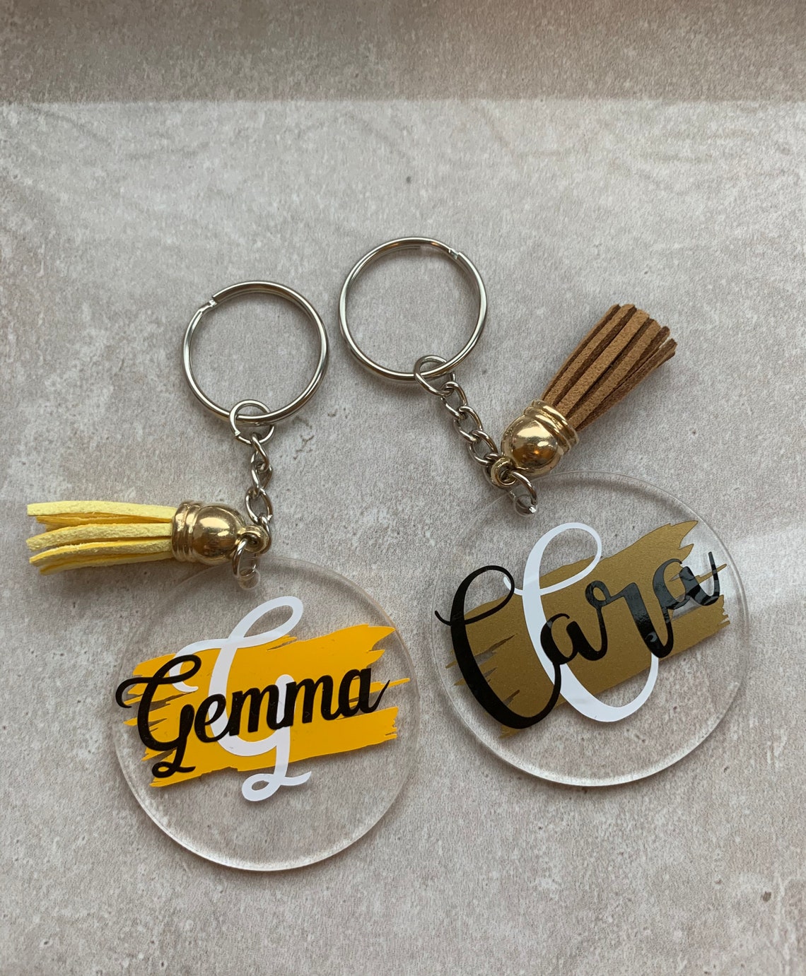 Llavero personalizado nombre inicial llavero acrílico con Etsy