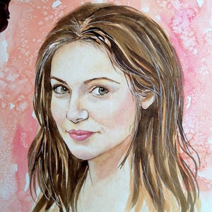 Your Portrait, hand painted watercolor from photo