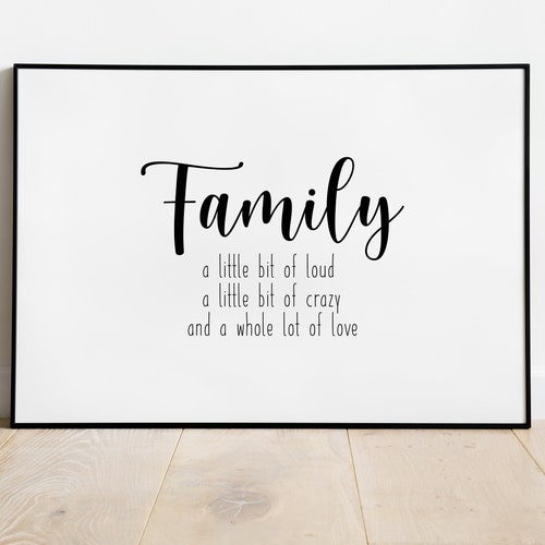 Family Love Wall Hanging Home Decor Portrait or Landscape Etsy