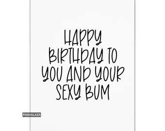 Funny Rude Birthday Card For Him Or Her, Naughty Card For Husband Wife Boyfriend Girlfriend, Birthday Banter, Gift