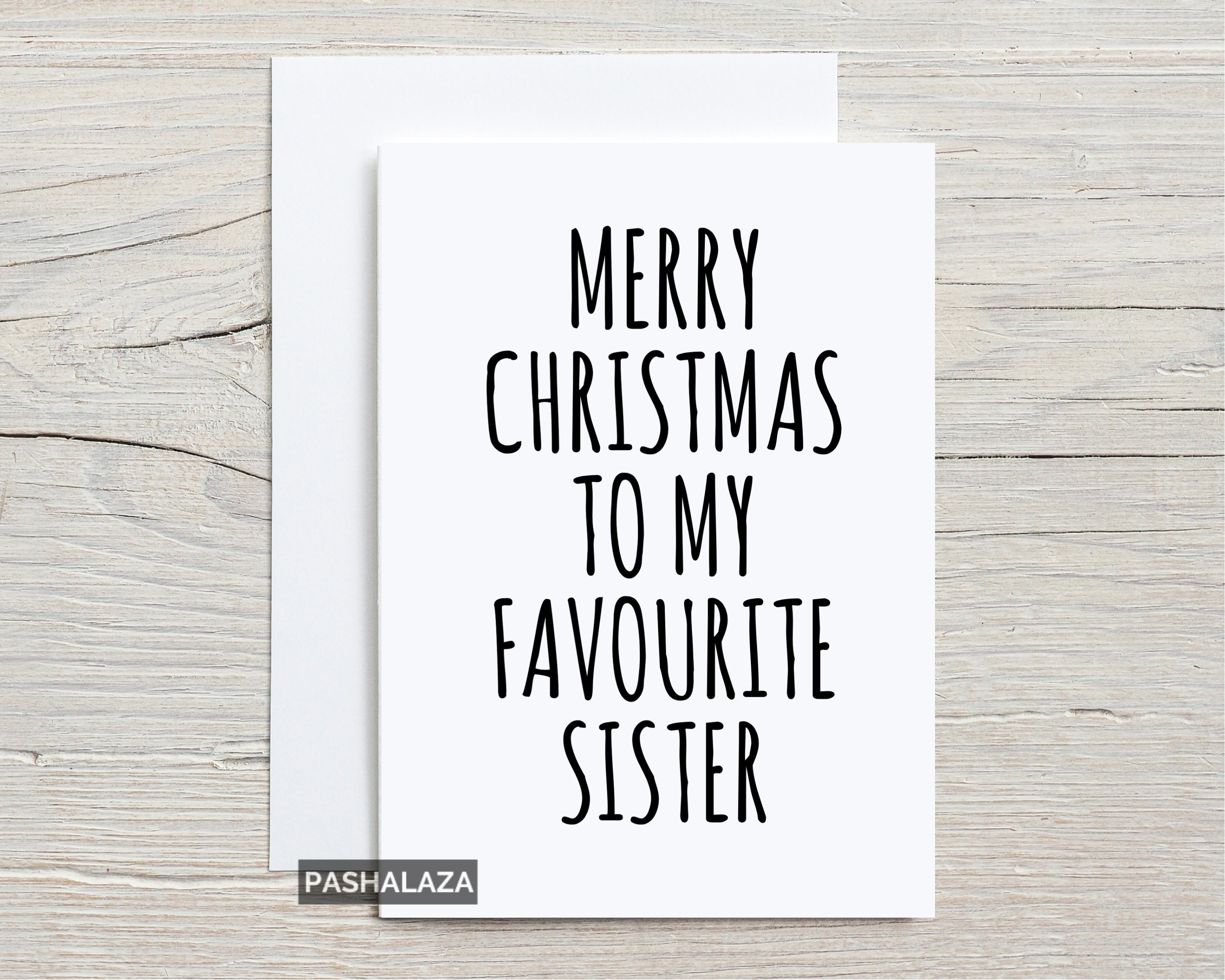 Christmas Card For Sister Funny Christmas Cards For Her Xmas | Etsy