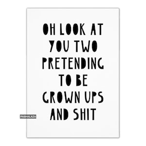 Funny Engagement Card, Engagement Congratulations Card, Engagement Card Her, Joke Cards, Cheeky Novelty Greeting Card For Engaged Couple