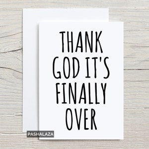 Cartes De Vœux Carte De Divorce Pour Elle Carte De Rupture Etsy France