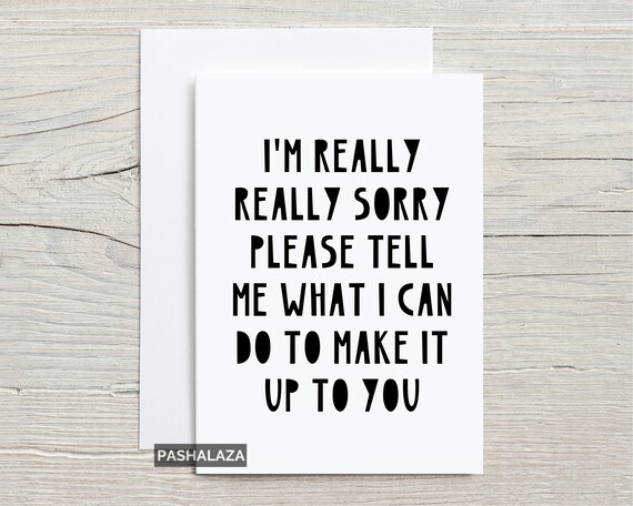 Sorry Karte mit Spruch für Sie oder Ihn Grußkarte mit Etsy