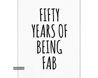 Funny 50th Birthday Card Women, 50 Birthday Card, 50th Birthday Cards Her, Daughter Mum Wife Sister 50th Birthday Card