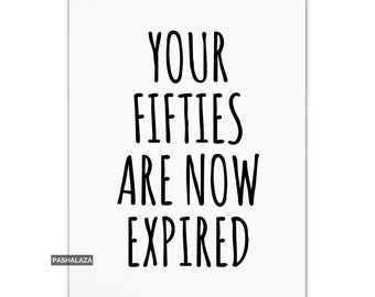 Funny 60th Birthday Card  Your Fifties Are Now Expired, 60th Birthday Celebration, Milestone Age Card