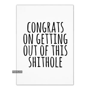 Carte de départ drôle pour collègue de travail, carte de départ grossière pour lui ou elle, cadeau de départ drôle pour patron, cadeau de départ humour adulte pour ami