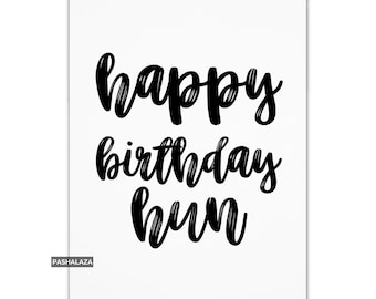 Carte d'anniversaire elle, carte de joyeux anniversaire Hun, cartes d'anniversaire élégantes, carte de voeux anniversaire de femme, carte de calligraphie élégante