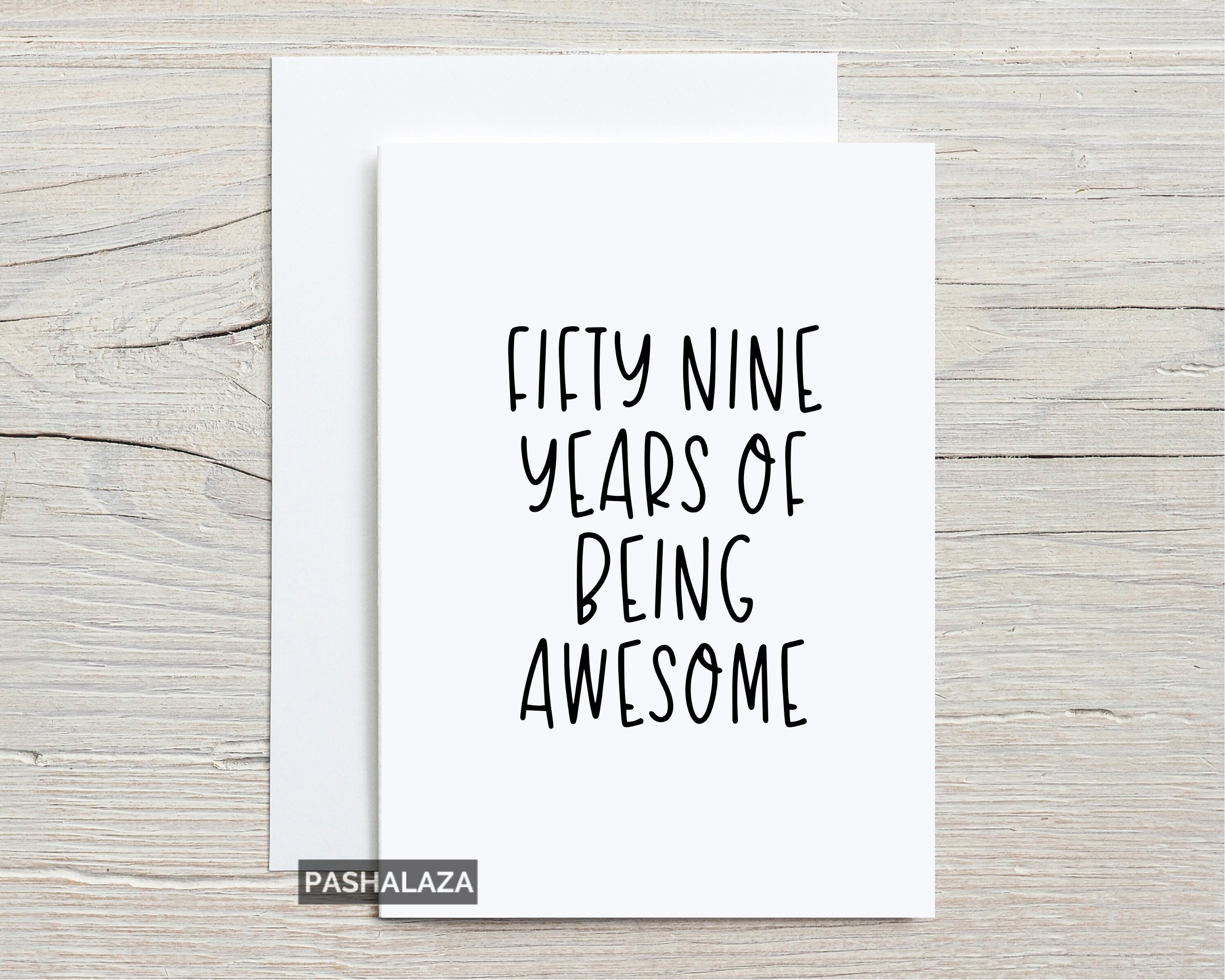 Funny 59th Birthday Card for Him or Her Age 59 Birthday Card - Etsy Funny 59th Birthday Card for Him or Her Age 59 Birthday Card - Etsy